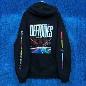 Deftones North American Tour Nu Metal Band Oversized Graphic Hoodie Size Large